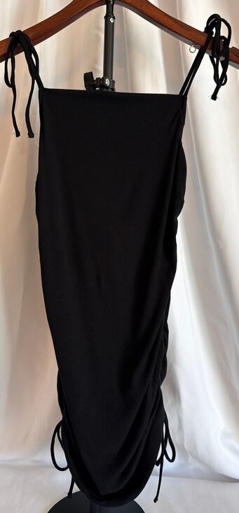 BB Dakota by Steve Madden Dresses & Skirts - B.B. Dakota Little Black Dress Ruched Mini Adjustable Bodycon Womens Large